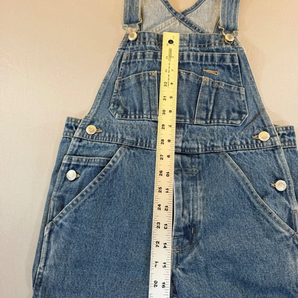 Old Navy Kids Vintage Denim Carpenter Overalls‎ Size 8 Medium Wash Cotton 100%